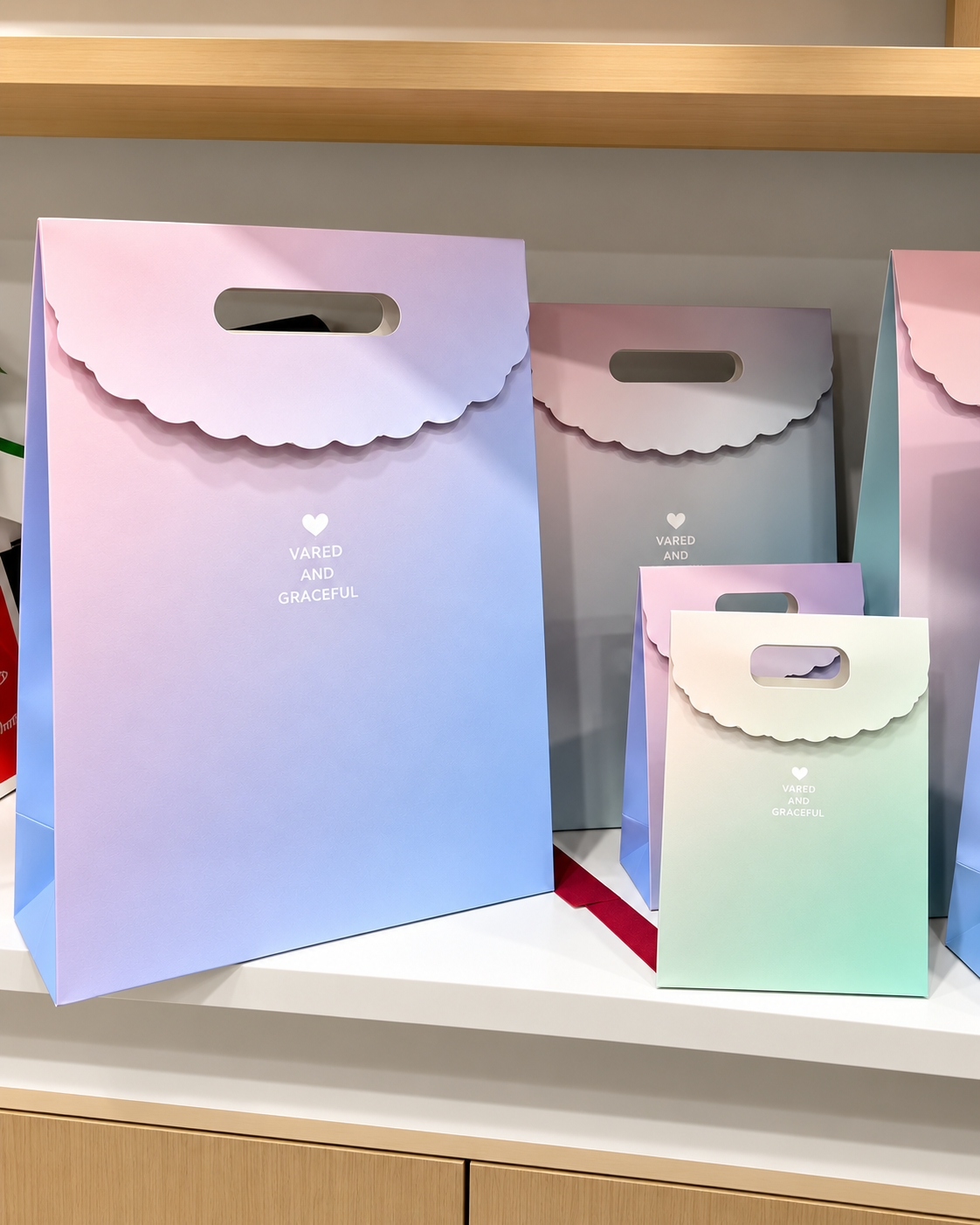 Custom Shopping Bags Die-cut Handle